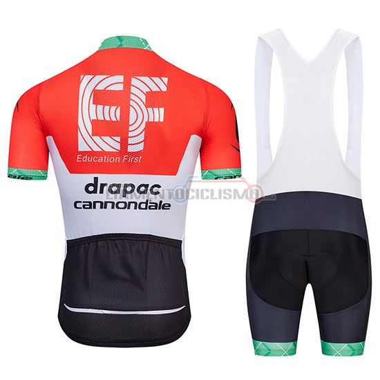 Abbigliamento Ciclis Cannondale Drapac Manica Corta 2018 Bianco e Arancione